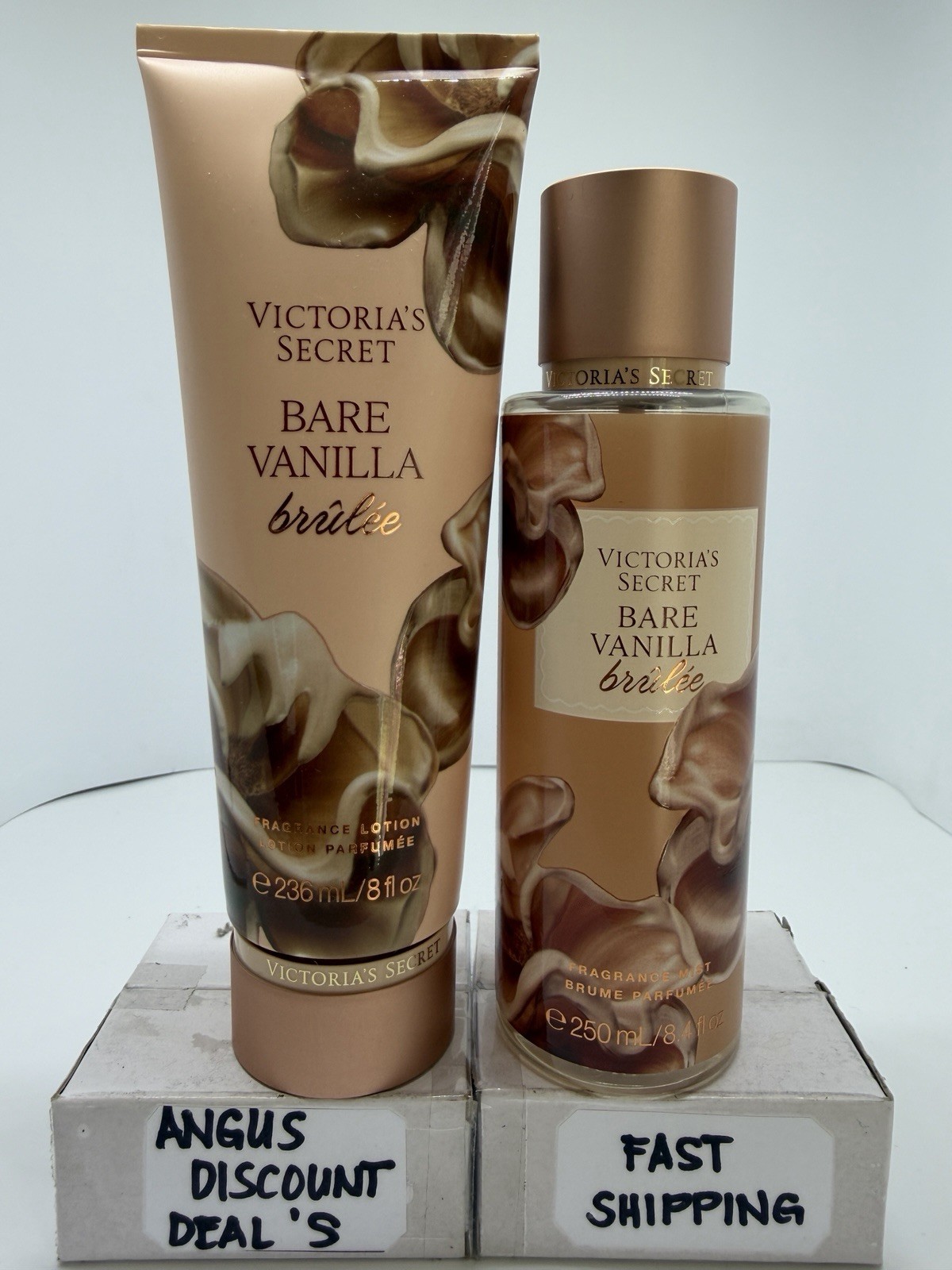 BARE VANILLA BRULEE Victoria’s Secret Fragrance MIST & LOTION 8.4oz, 2PCS, NEW