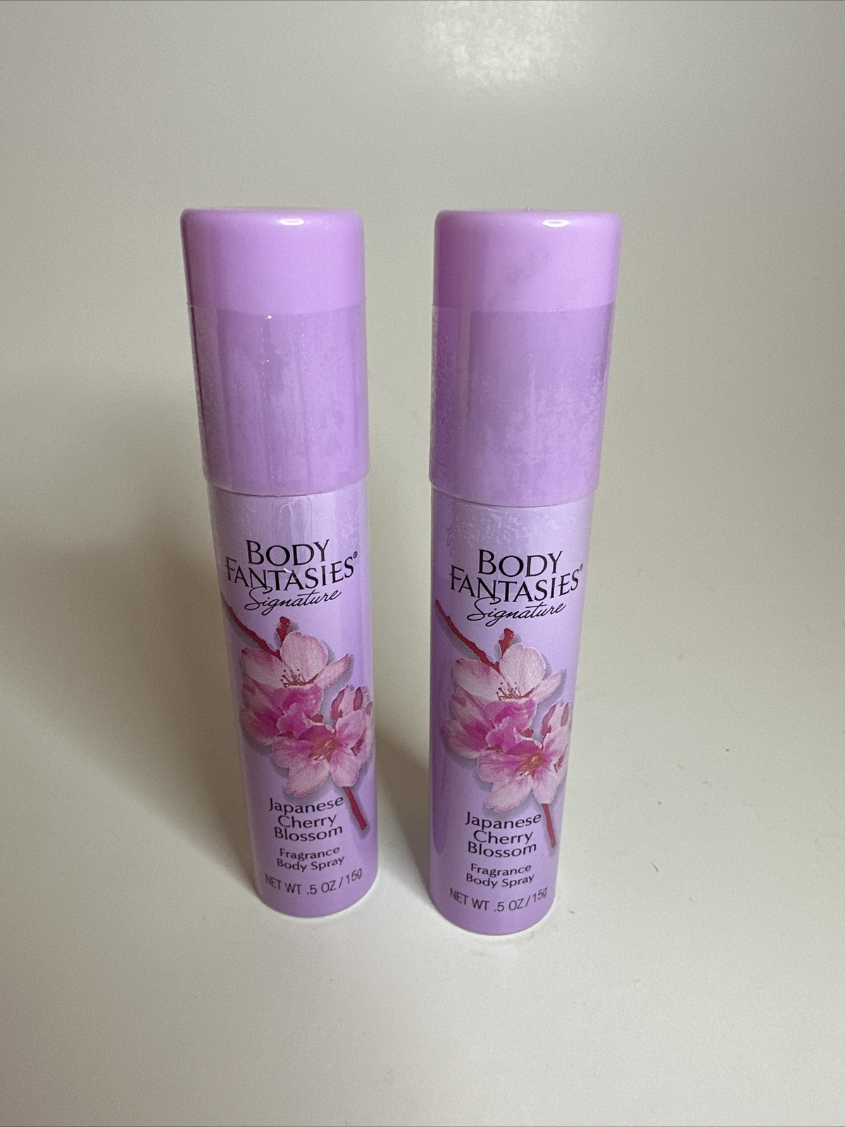 2 Body Fantasies Body Spray, Japanese Cherry Blossom .5 oz (travel size)