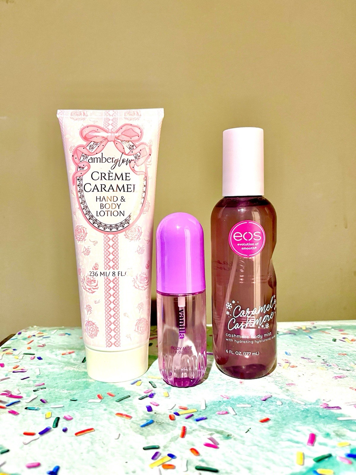 Rare Caramel Creme Set! Vanilla / EOS Cashmere Mist / Gourmand / Buttery