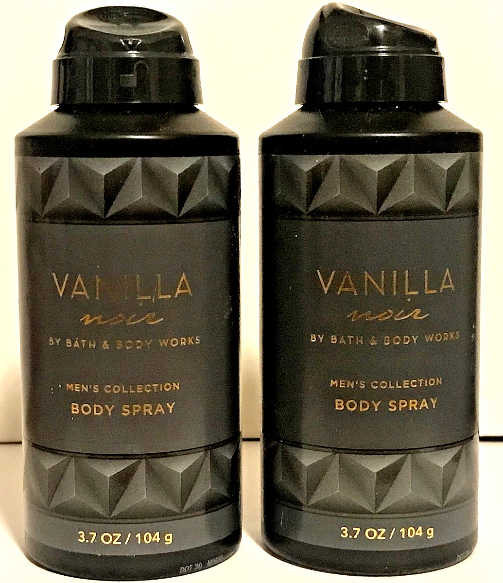 VANILLA NOIR DEODORIZING BODY SPRAY COLOGNE 3.7 OZ BATH BODY WORKS MEN 2 PACK