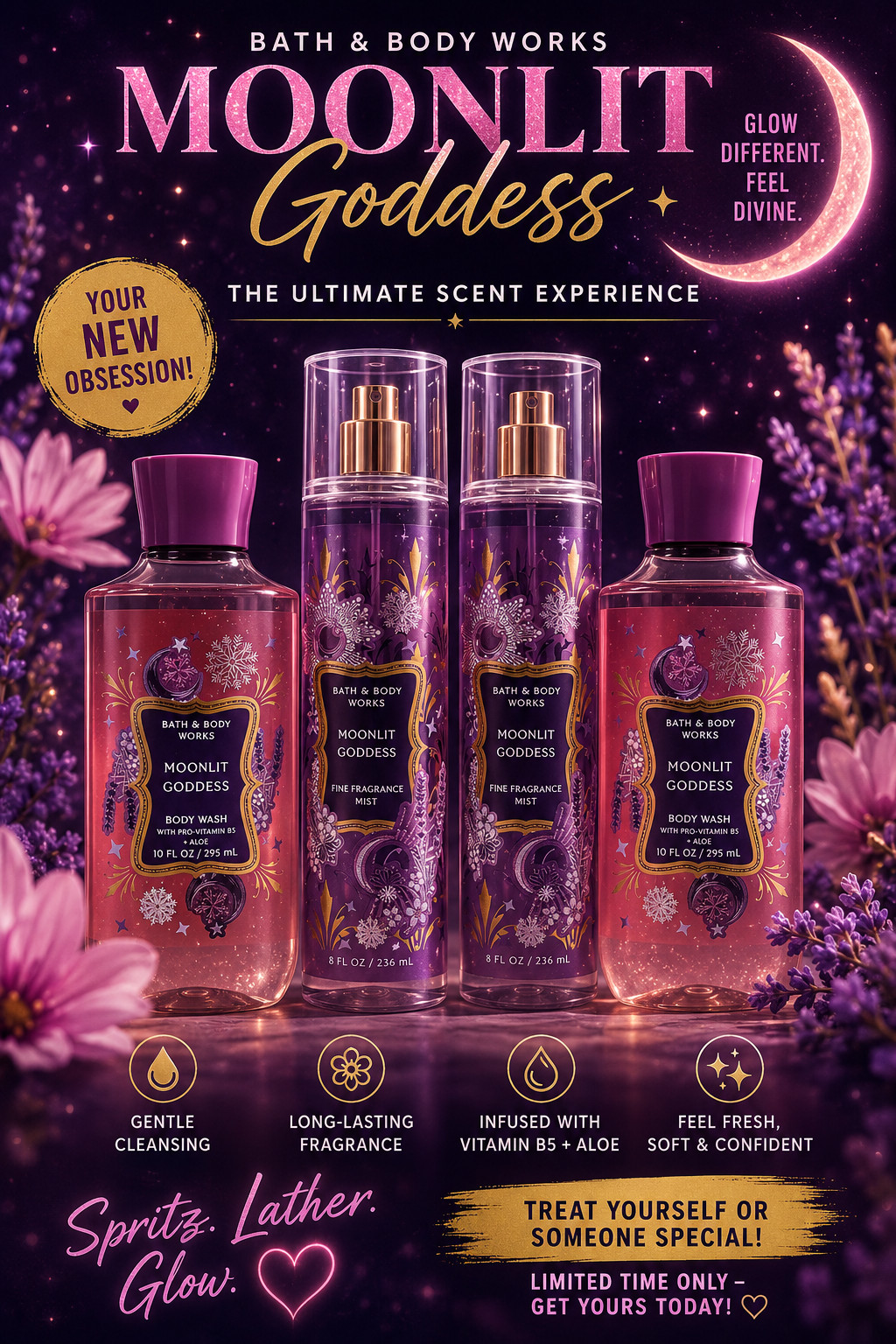 Moonlight Goddess- Bath and Body Works Fragrance Mist and Body Wash