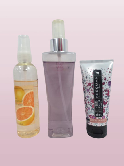 ASSORTED BLACK RASPBERRY VANILLA FRAGANCE MIST, BODY SPLASH,GOAT MILK HAND CREAM
