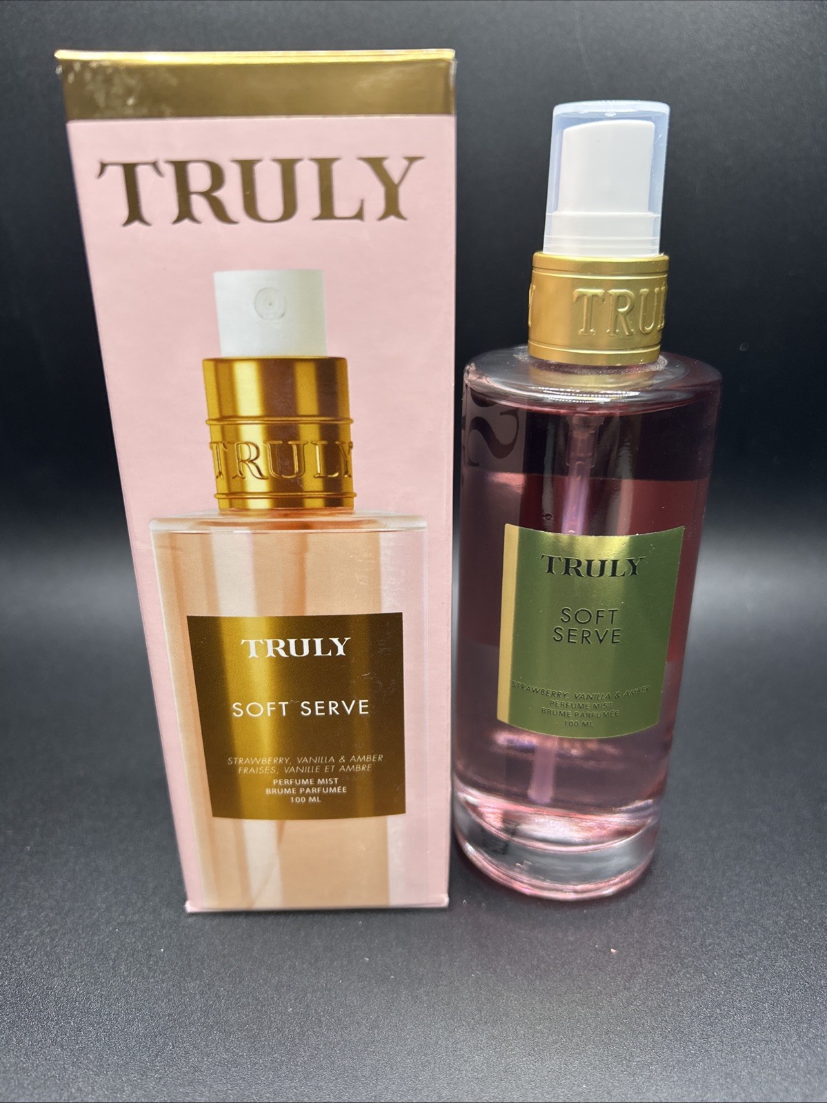 Truly SOFT SERVE Perfume Mist 100 mL Strawberry Vanilla Amber New in box