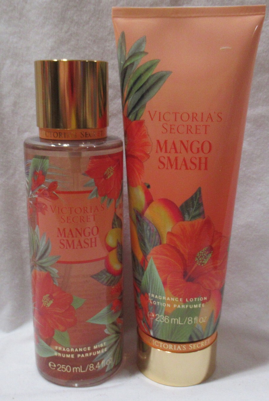 Victoria’s Secret Fragrance Mist & Lotion Set Lot of 2 MANGO SMASH nectarine