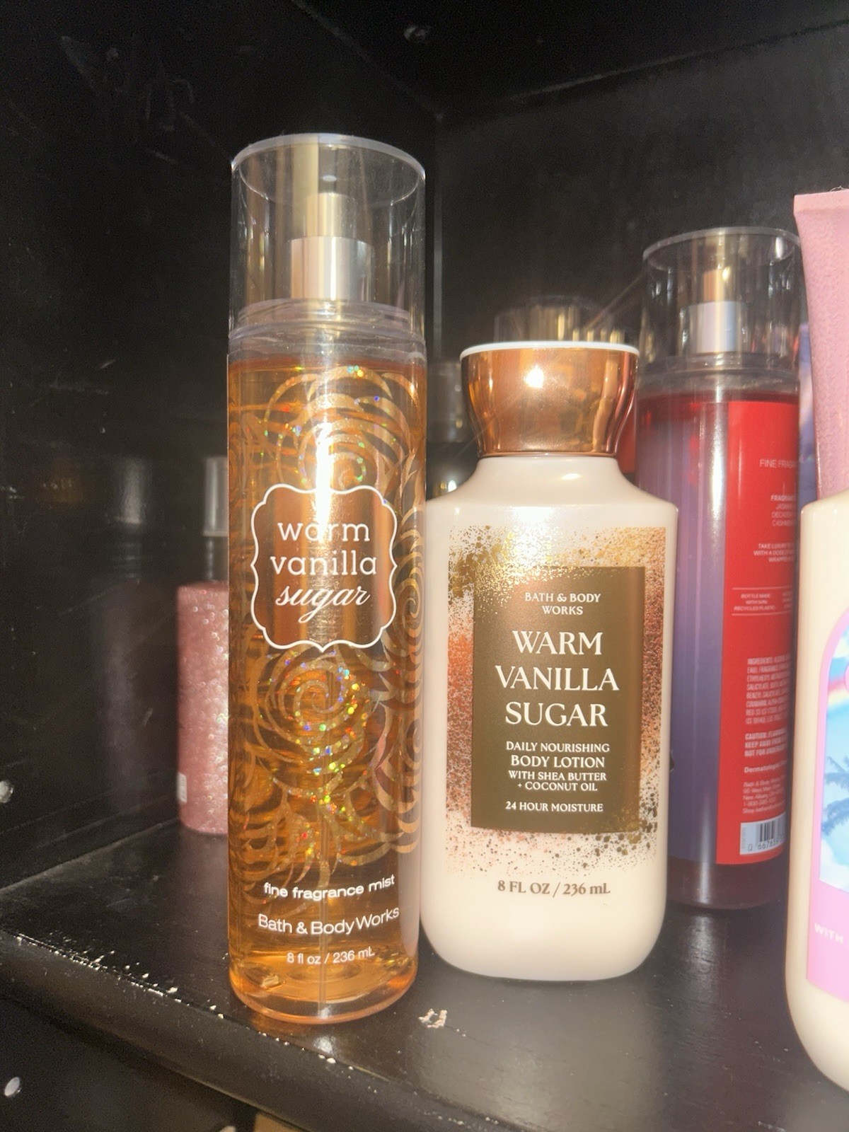 Bath & Body Works Warm Vanilla Sugar Fine Fragrance Mist and Lotion