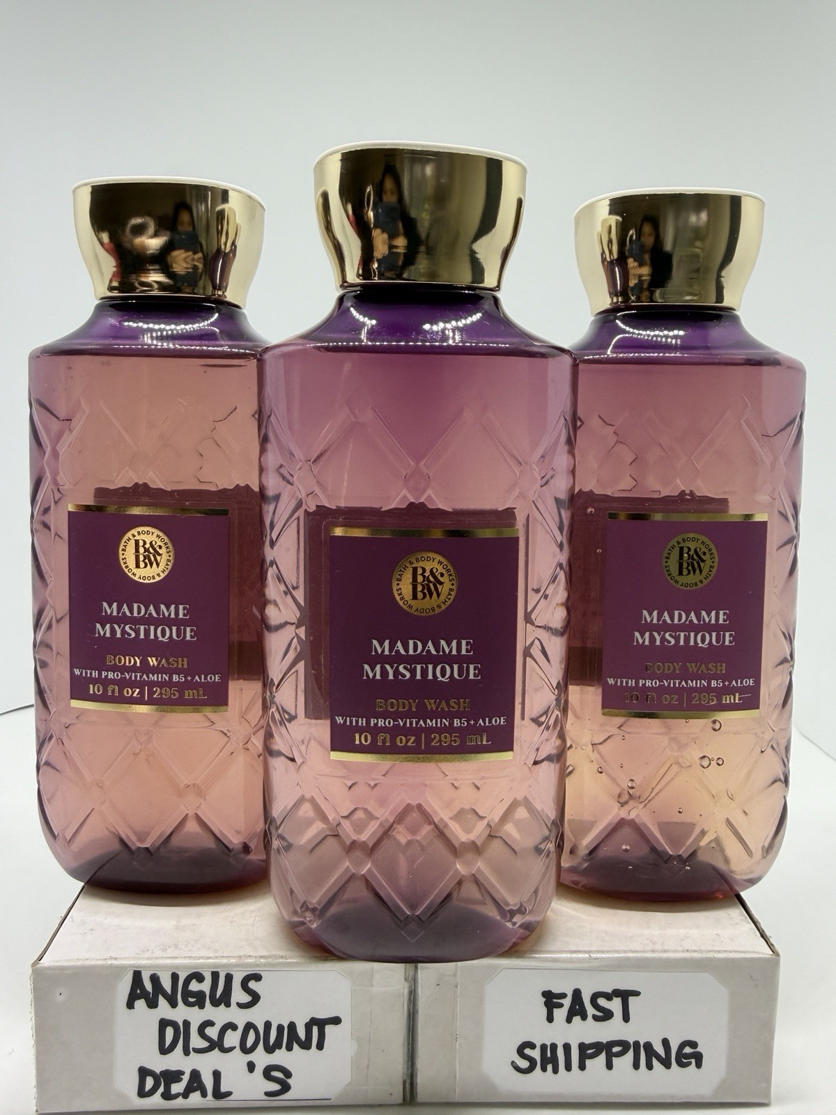 BATH & BODY WORKS 3PACK “MADAME MYSTIQUE “BODY WASH pro Vitamin B5+aloe 10floz