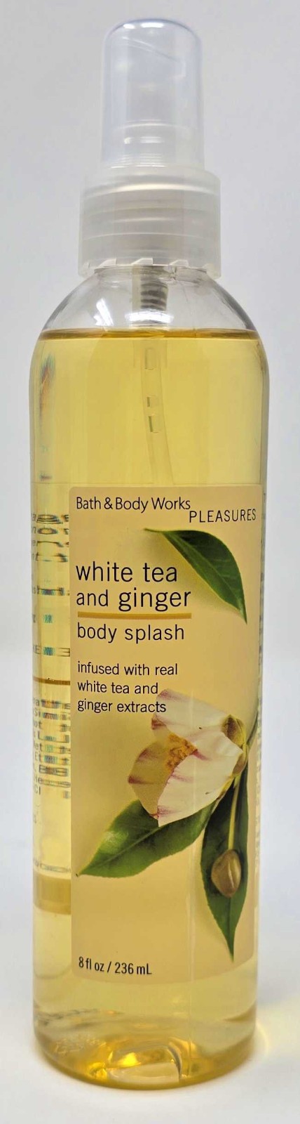 Bath & Body Works Pleasures White Tea & Ginger Body Splash 8 oz NEW – Retired