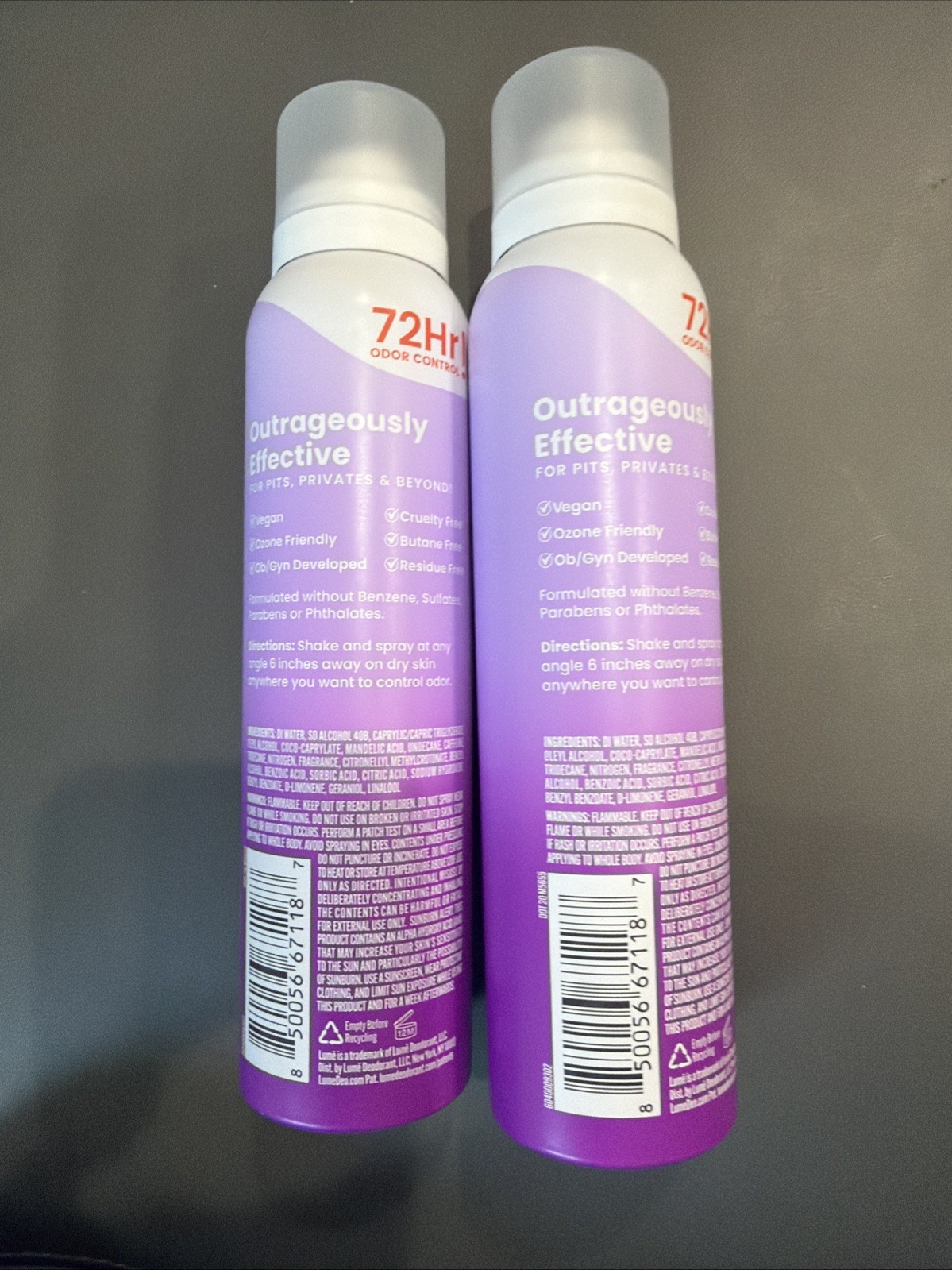 2 PACK!!! Lume Whole Body Invisible Spray Deodorant – Lavender Sage!!