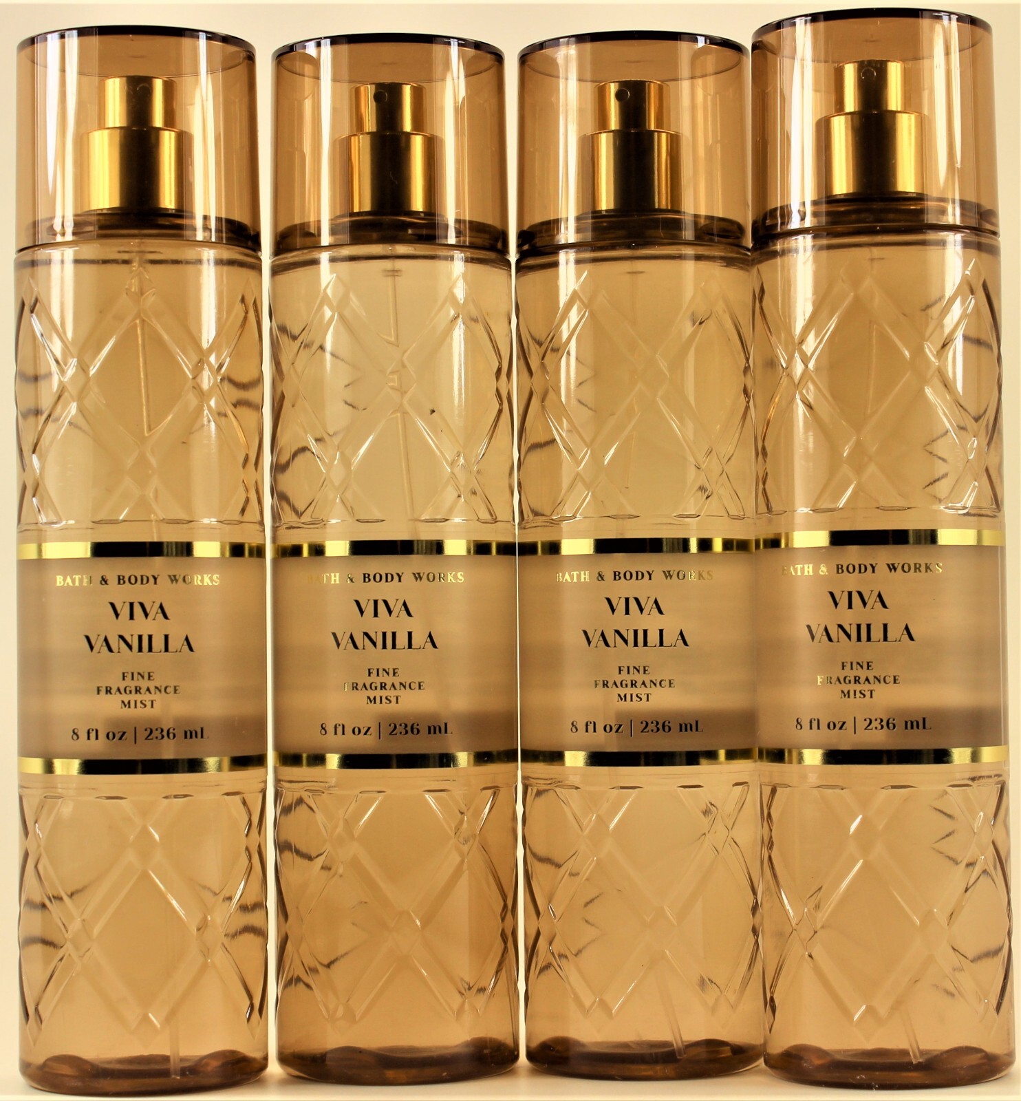 QTY 4 – Bath & Body Works VIVA VANILLA Fine Fragrance Body Mist Spray 8Oz