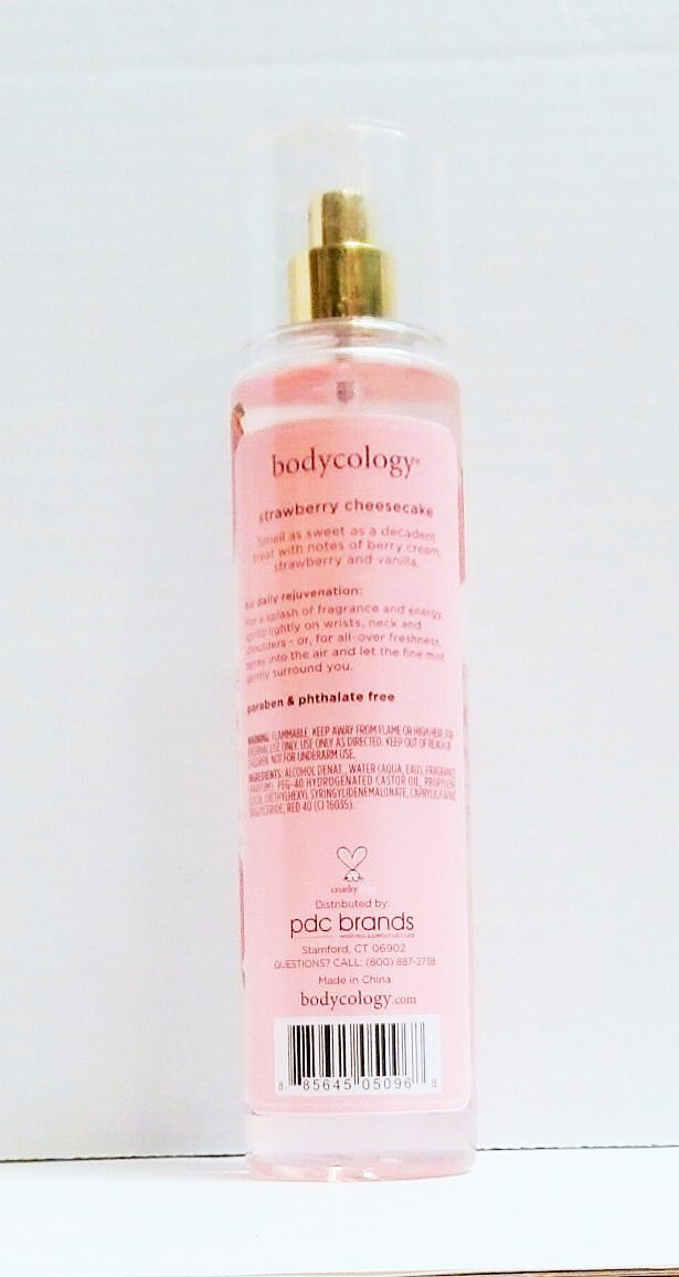 bodycology strawberry cheesecake FRAGRANCE MIST 8 oz, BODY CREAM 8 oz, Bath Oil