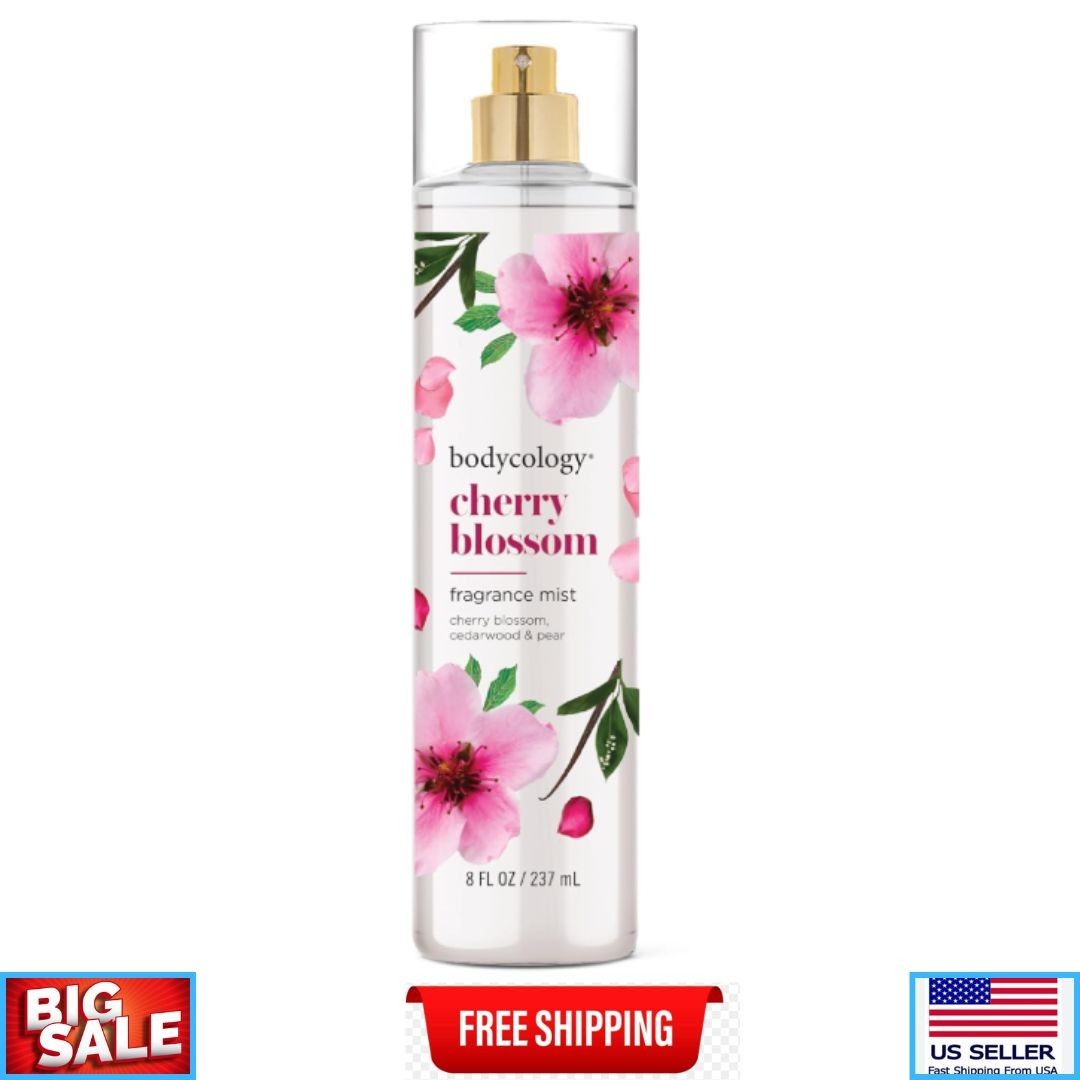 Bodycology Long-Lasting Fragrance Body Mist, Cherry Blossom, 8 fl oz New
