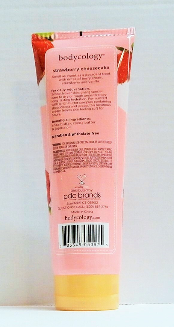 bodycology strawberry cheesecake FRAGRANCE MIST 8 oz, BODY CREAM 8 oz, Bath Oil