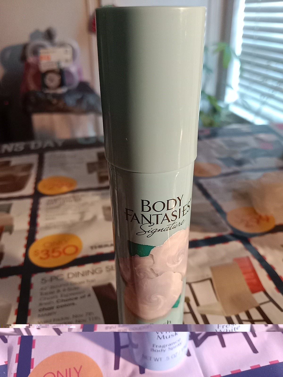 Body Fantasies Signature Fresh White Musk Body Spray/Mist Travel Size 0.5 0z