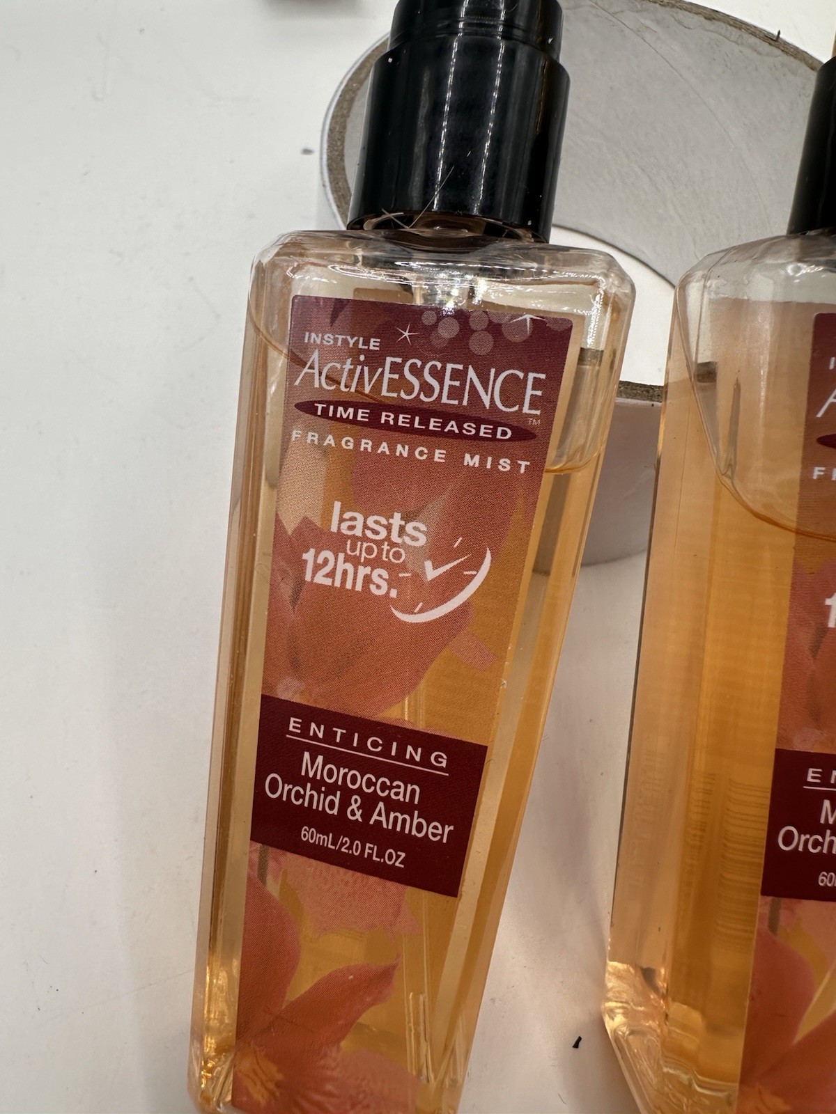 2 Bottles ACTIVESSENCE Fragrance Body Mist Last 12 Hours Moroccan Orchid Amber