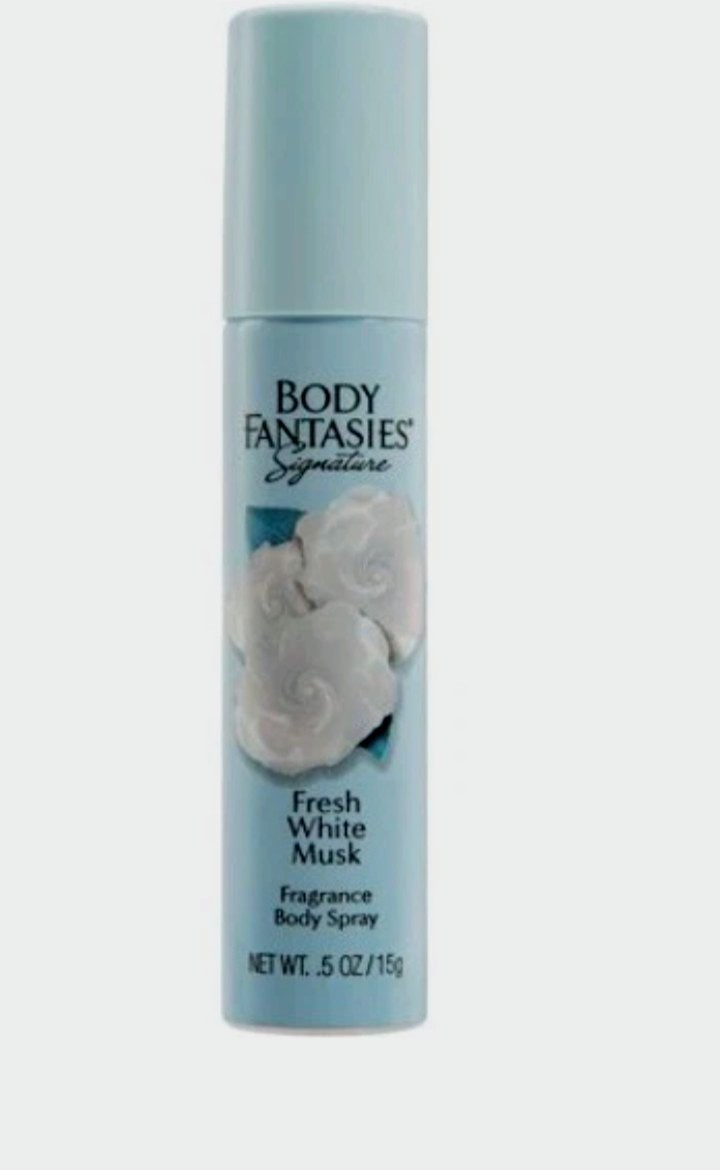 Body Fantasies Signature Fresh White Musk Body Spray/Mist Travel Size 0.5 0z