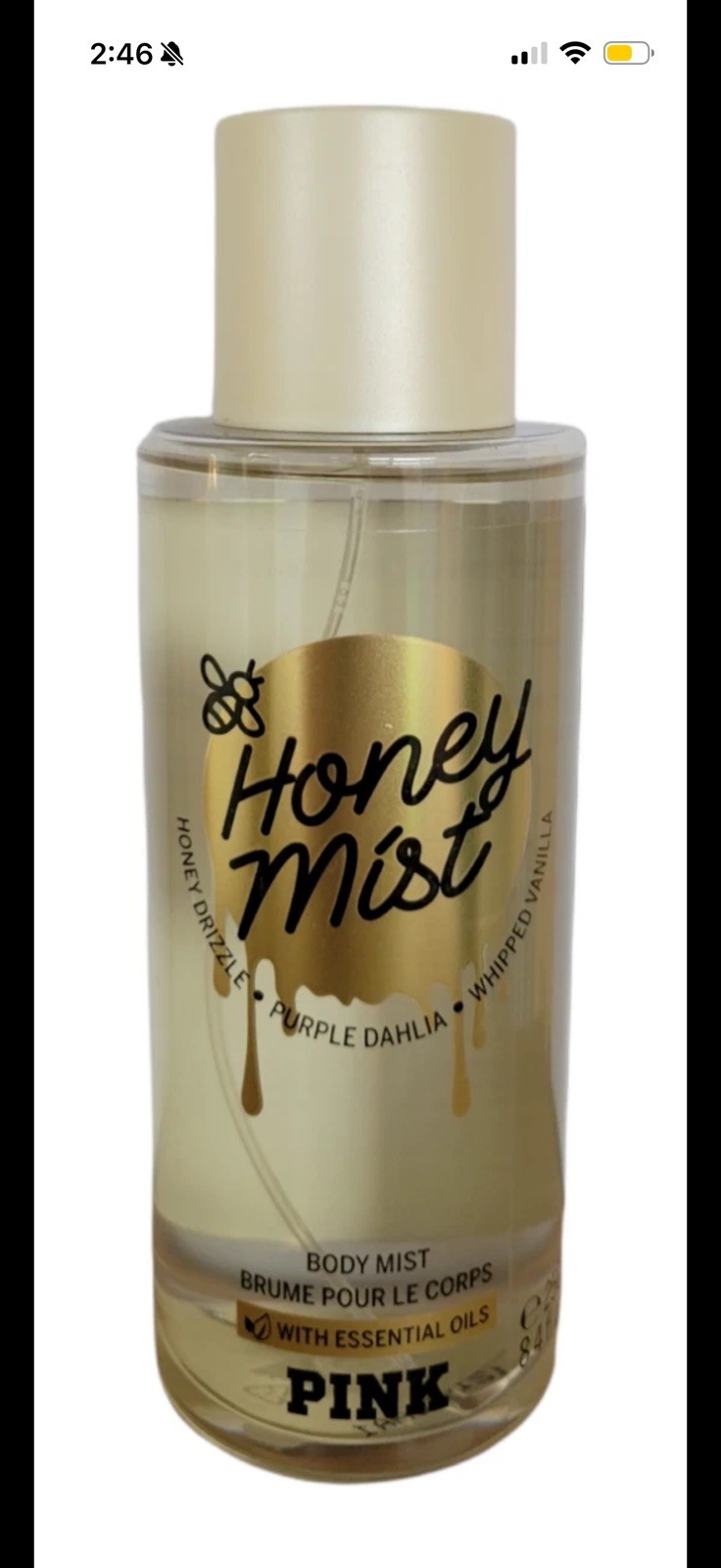 BRAND NEW VICTORIA’S SECRET PINK HONEY BODY MIST FULL SIZE, 8.4 OZ
