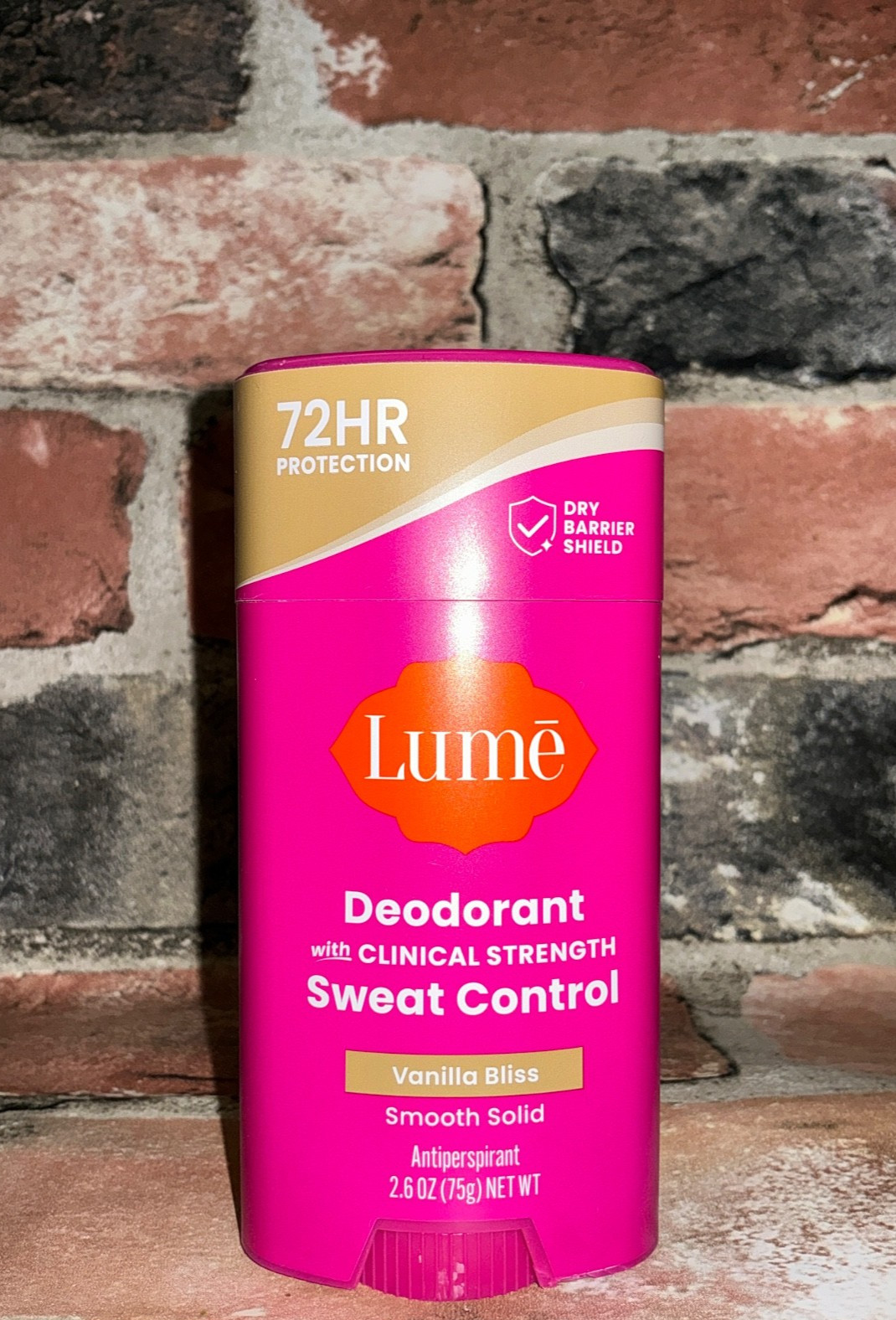 Lume Vanilla Bliss Whole Body Solid Stick Deodorant + Sweat Control 2.6 oz 12/27