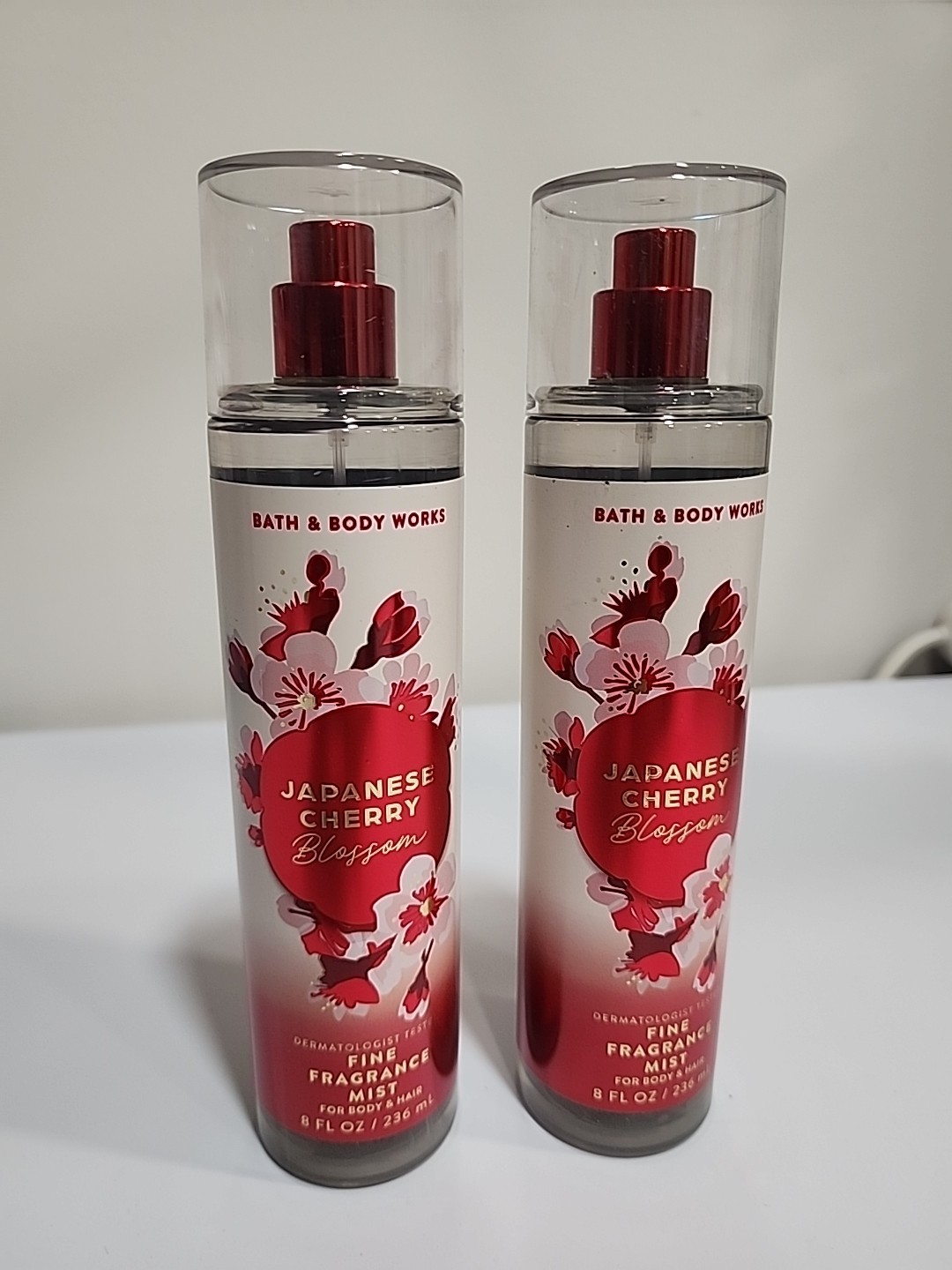 2 Bath & Body Works JAPANESE CHERRY BLOSSOM Fine Fragrance Mist Full Size 8 oz