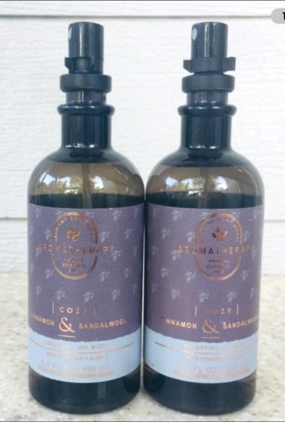 2 Cozy CINNAMON & SANDALWOOD Essential Oil Mist 5.3oz LOT/SET of 2