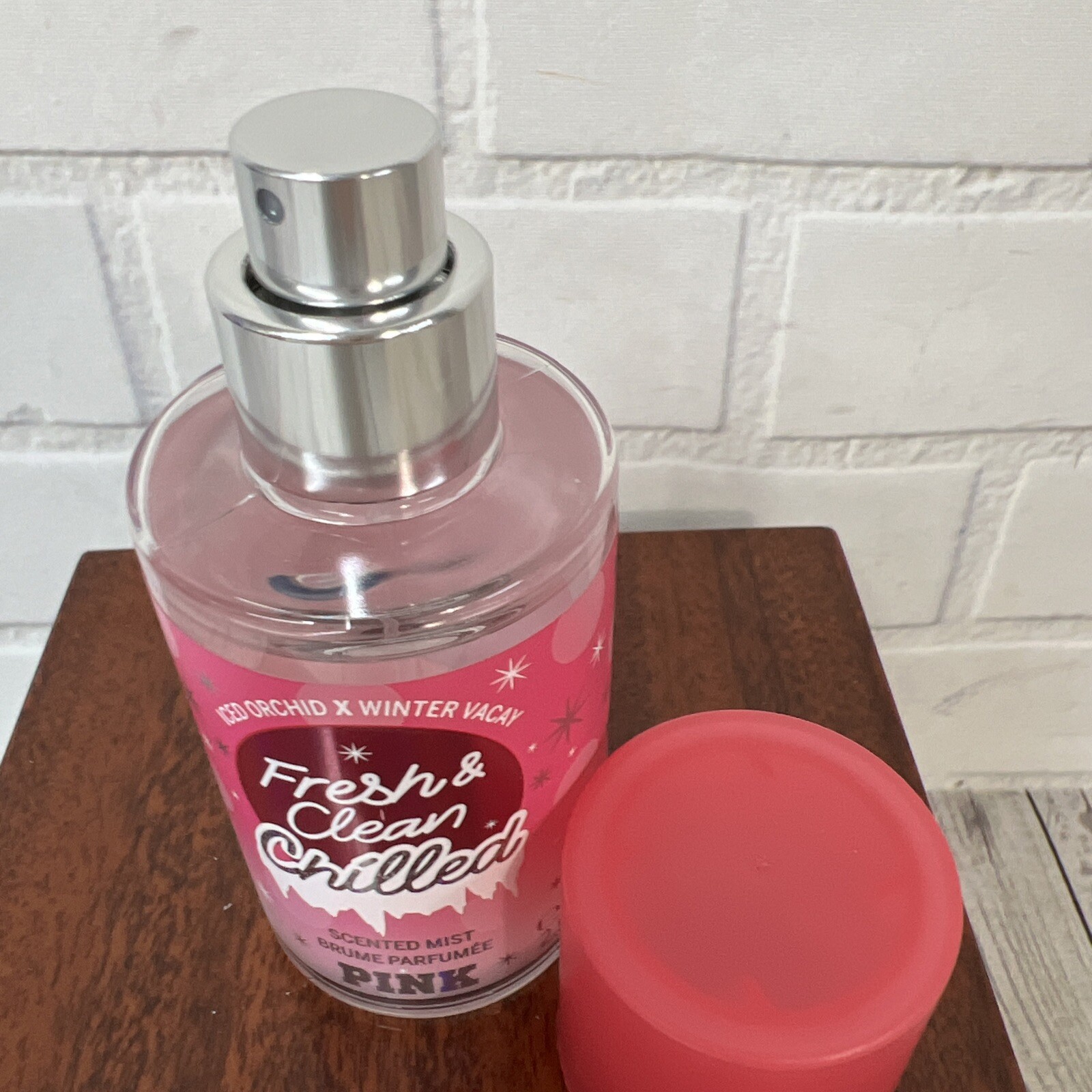 Pink Fresh & Clean Chilled Iced Orchid X Winter Vacay Mist 2.5oz Victoria Secret