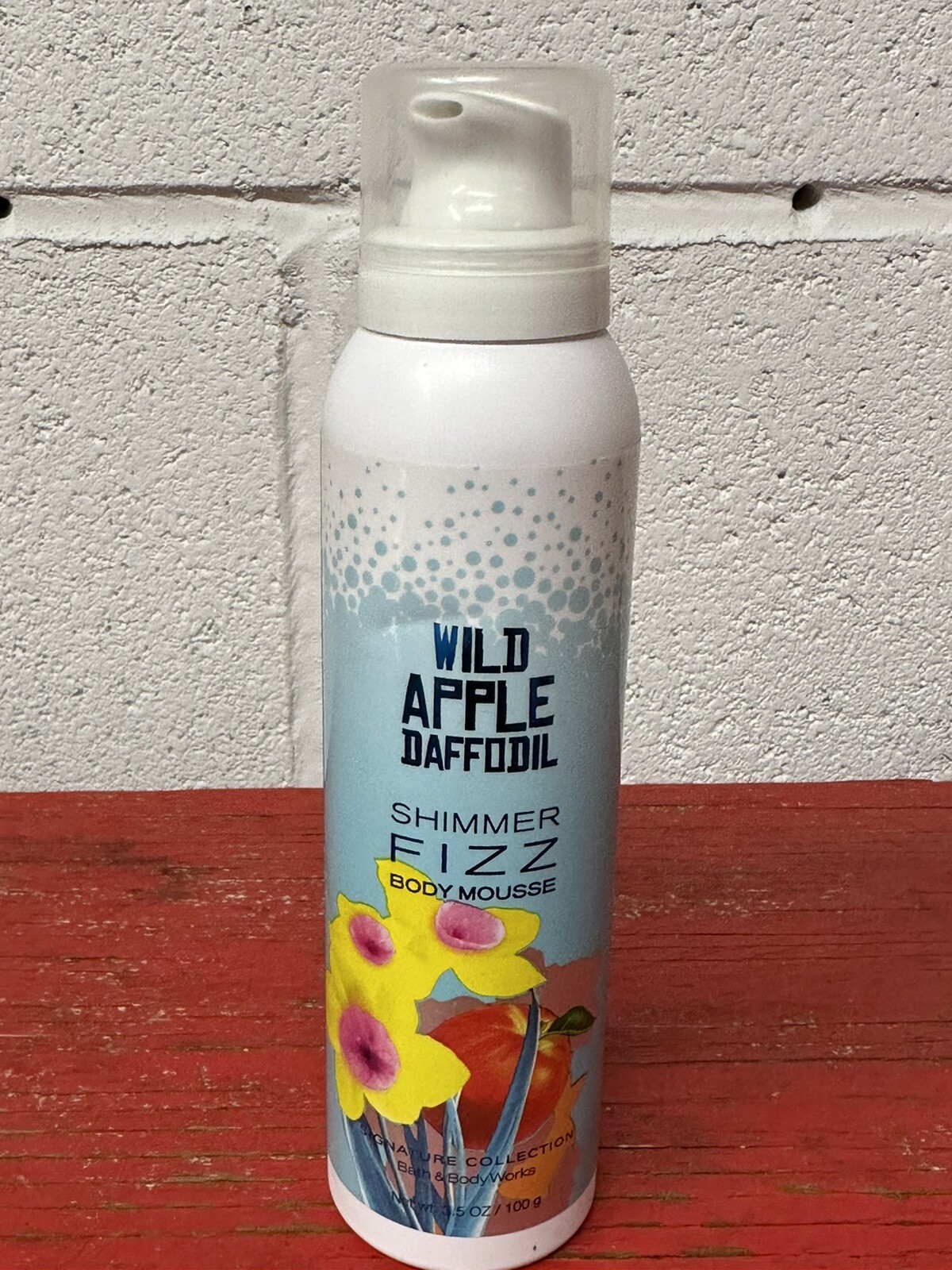 Bath And Body Works Wild Apple Daffodil Shimmer Fizz Body Mousse 3.5 oz New