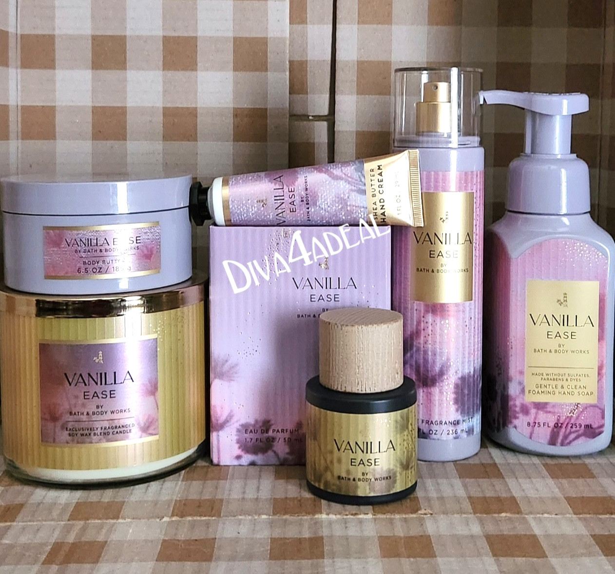 Bath & Body Works VANILLA EASE 1.7 fl oz 6PC Collection