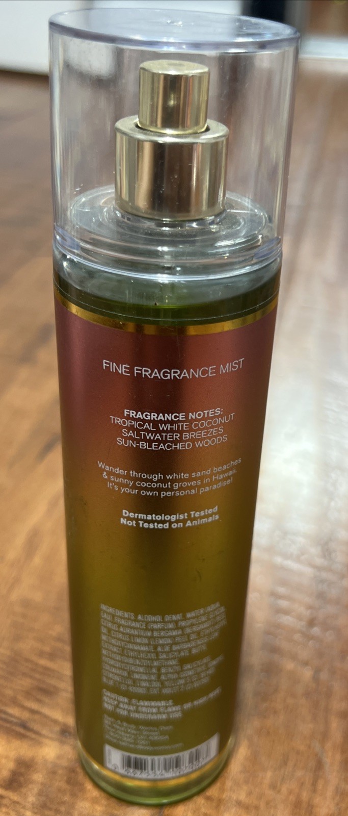 BATH & BODY WORKS WAIKIKI BEACH COCONUT FINE FRAGRANCE MIST SPRAY 8OZ LARGE
