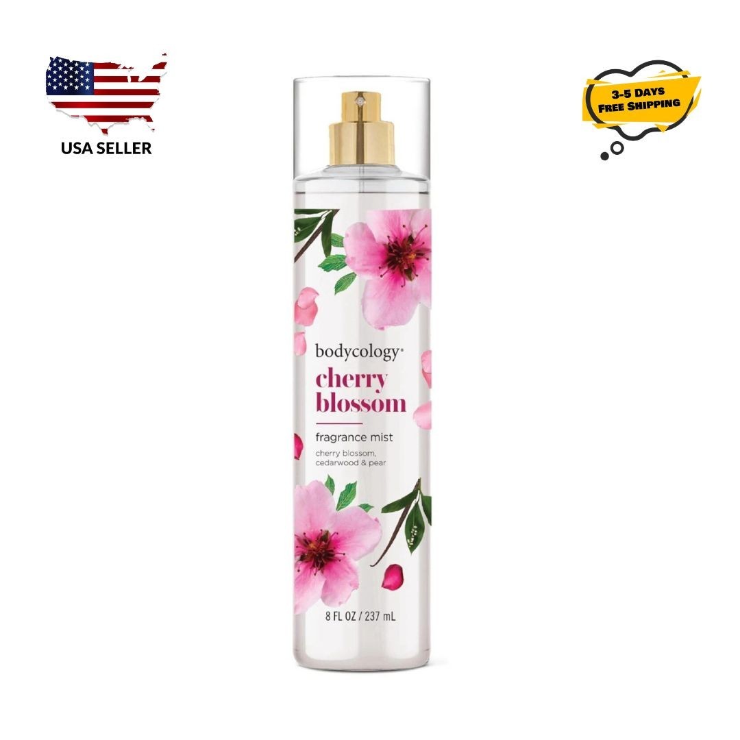 Bodycology Cherry Blossom Fragrance Mist Body Spray 8 oz Cedarwood & Pear