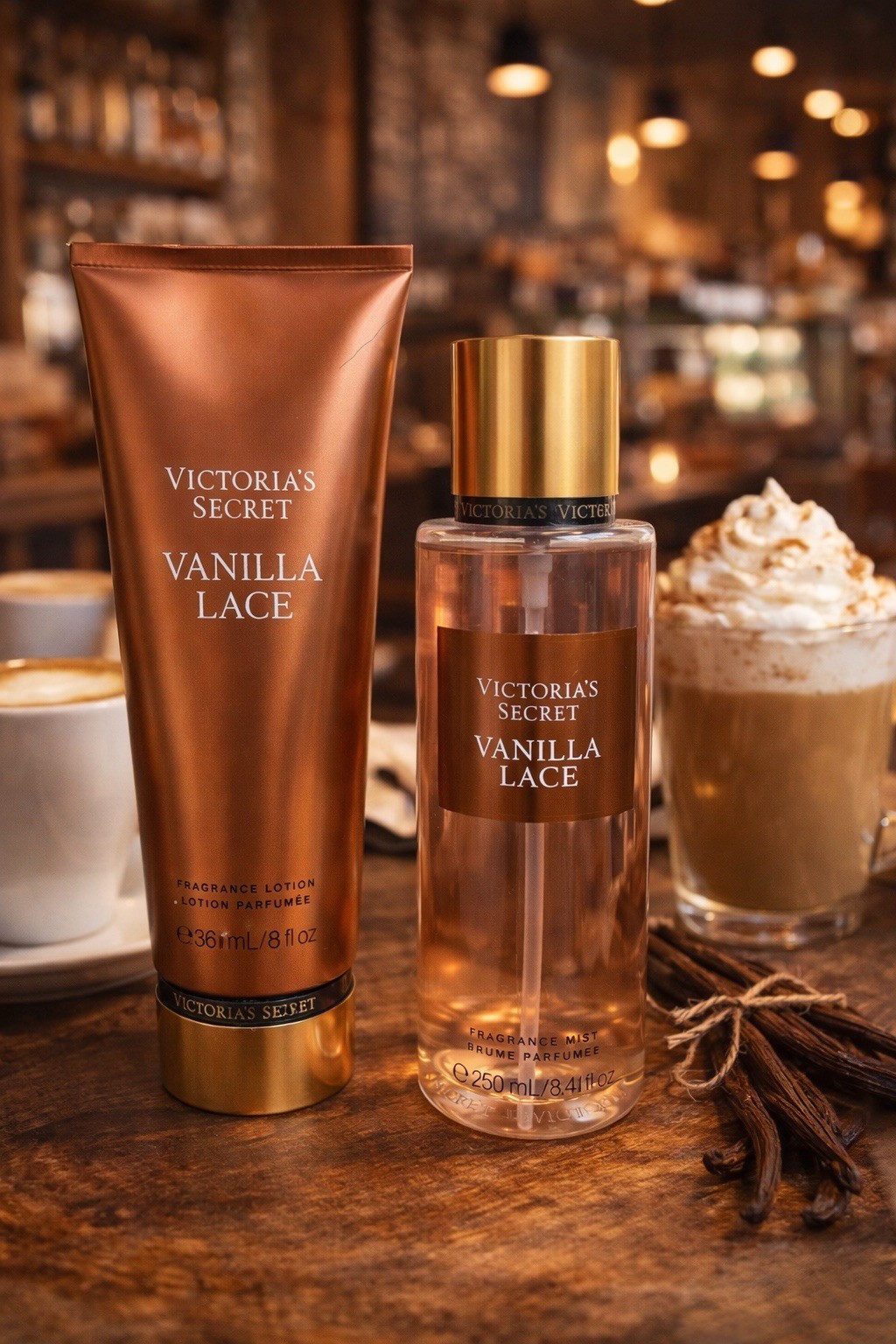 Victoria’s Secret Vanilla Lace Fragrance Mist Body Spray & Body Lotion Set VS