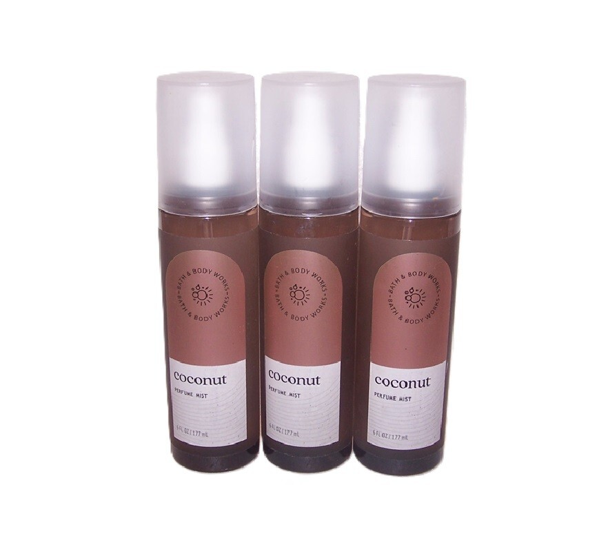 Coconut Perfume Mist Bath & Body Works 6 oz Lot of 3 Coconut Milk & Shea Butter