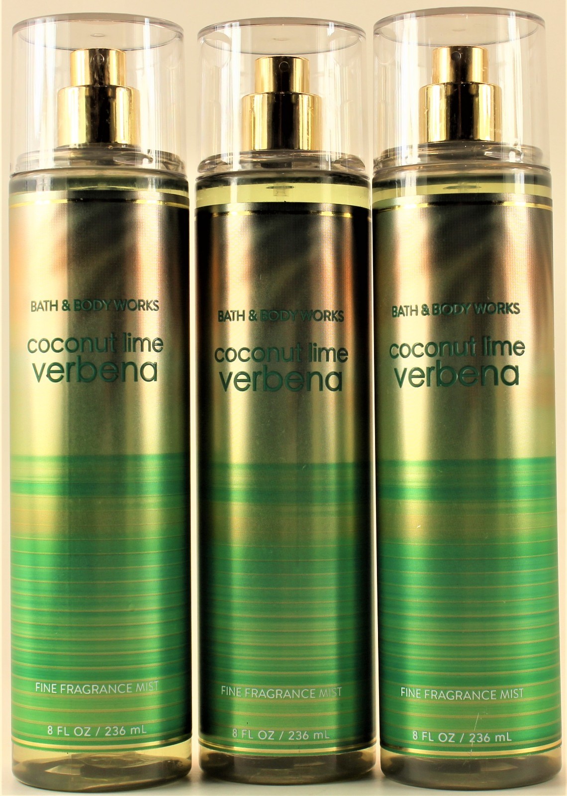 QTY 3 Bath & Body Works COCONUT LIME VERBENA Fine Fragrance Body Mist Spray 8 Oz