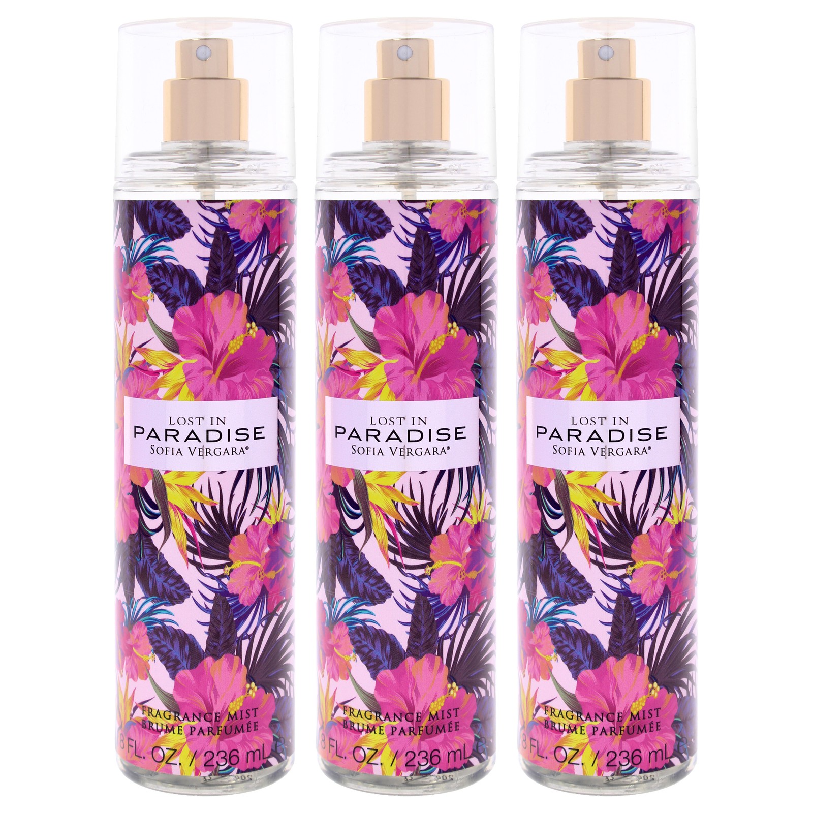Lost in Paradise by Sofia Vergara for Women – 8 oz Fragrance Mist – Pack of 3