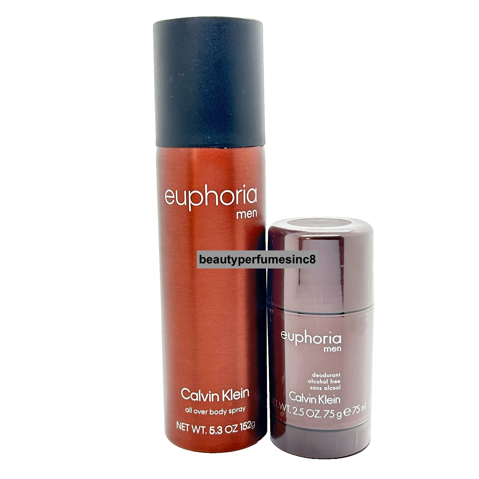 Lot of 2 PCs – Euphoria Body Spray 5.3 oz & Deodorant stick 2.5 oz For Men NEW