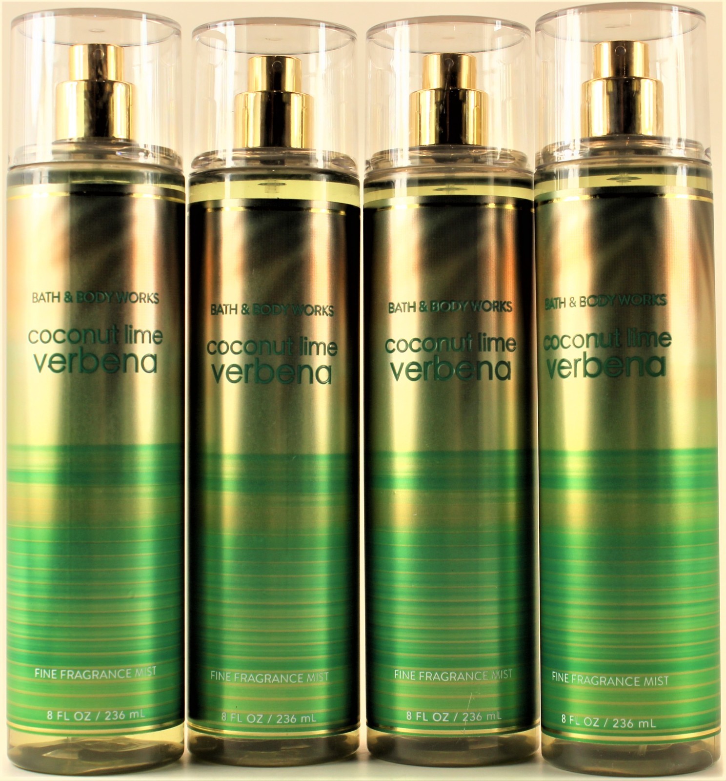 QTY 4 Bath & Body Works COCONUT LIME VERBENA Fine Fragrance Body Mist Spray 8 Oz
