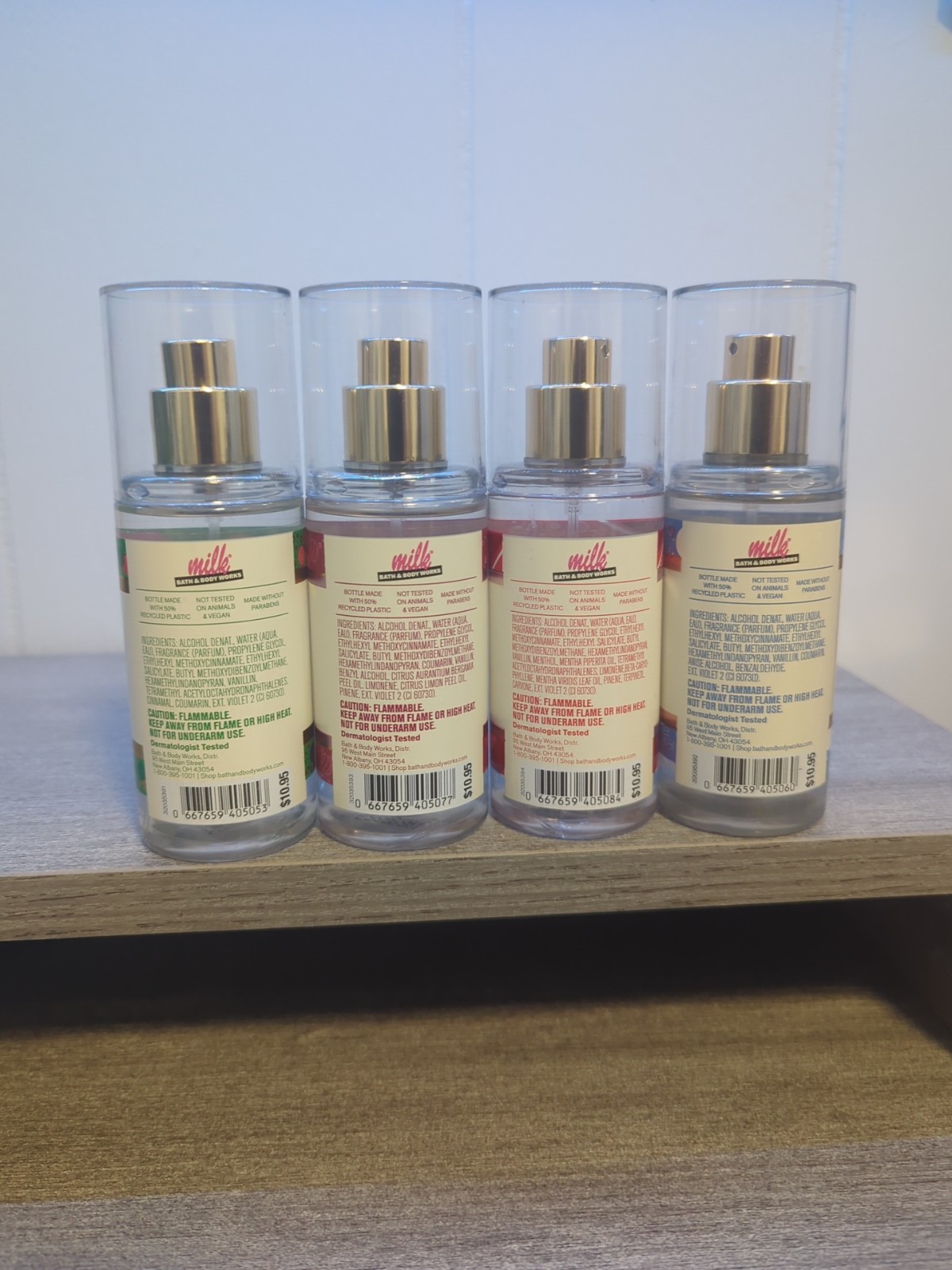 Bath & Body Works Milk Mini Mist Set 2.5oz Holiday Gourmand Scents NEW