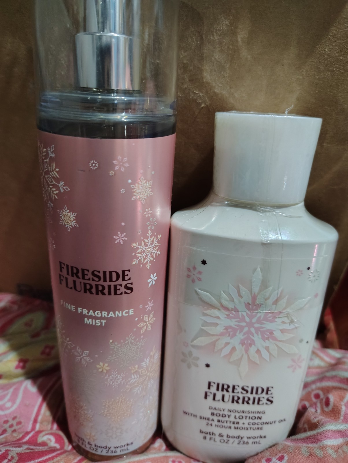 Bath & Body Works Fireside Flurries Body Mist And Lotion***DISCONTINUED***