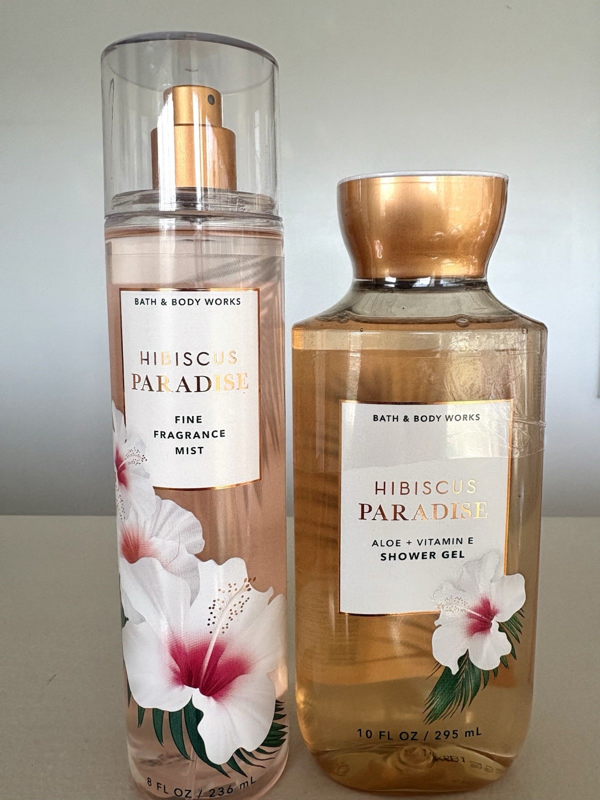 Bath & Body Works Hibiscus Paradise Fine Fragrance Mist 8oz & Shower Gel 10oz