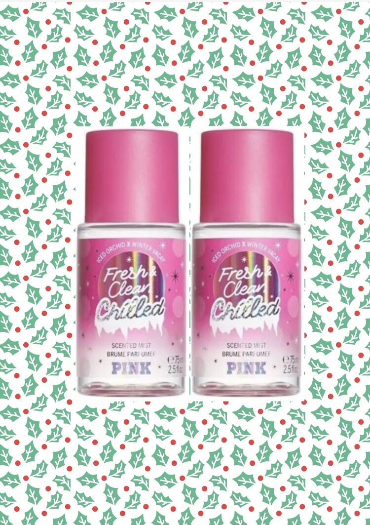 2X💝NEW💝 Victoria’s Secret PINK FRESH & CLEAN CHILLED Body Mist X2 (TWO)