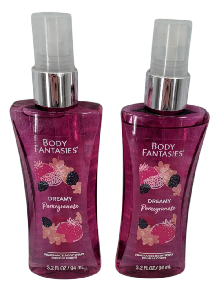 Lot of 2 Body Fantasies Dreamy Pomegranate Body Spray 3.2oz Each Discontinued