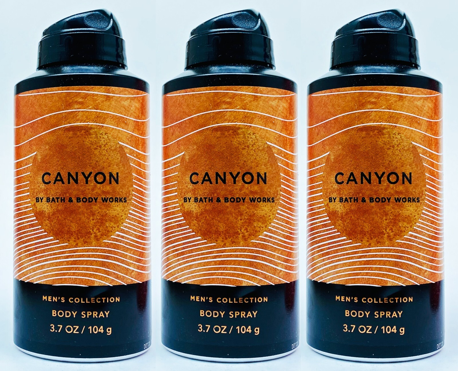 3 Bath & Body Works CANYON MEN Body Spray Mist Perfume 3.7 oz