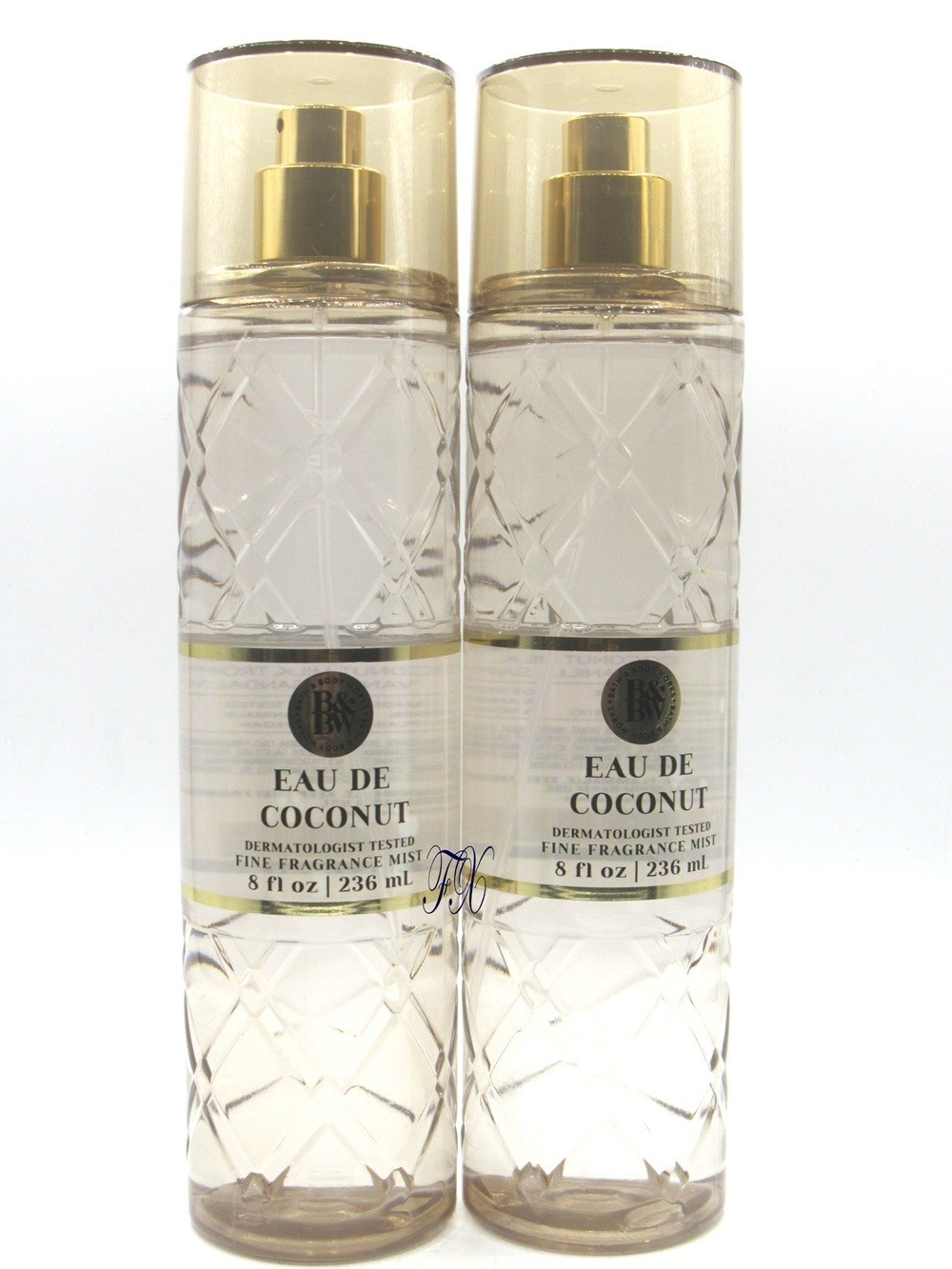 BATH & BODY WORKS EAU DE COCONUT FRAGRANCE MIST 8 FL OZ (LOT OF 2 PCS)
