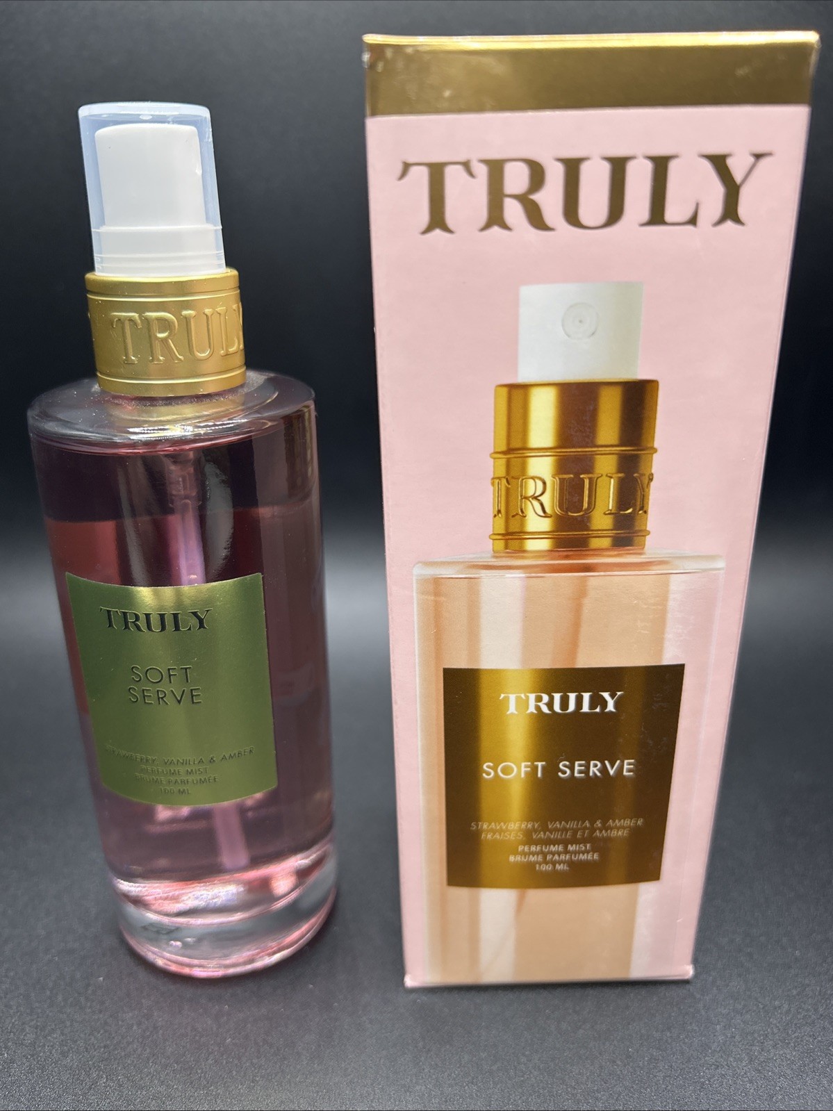 Truly SOFT SERVE Perfume Mist 100 mL Strawberry Vanilla Amber New in box