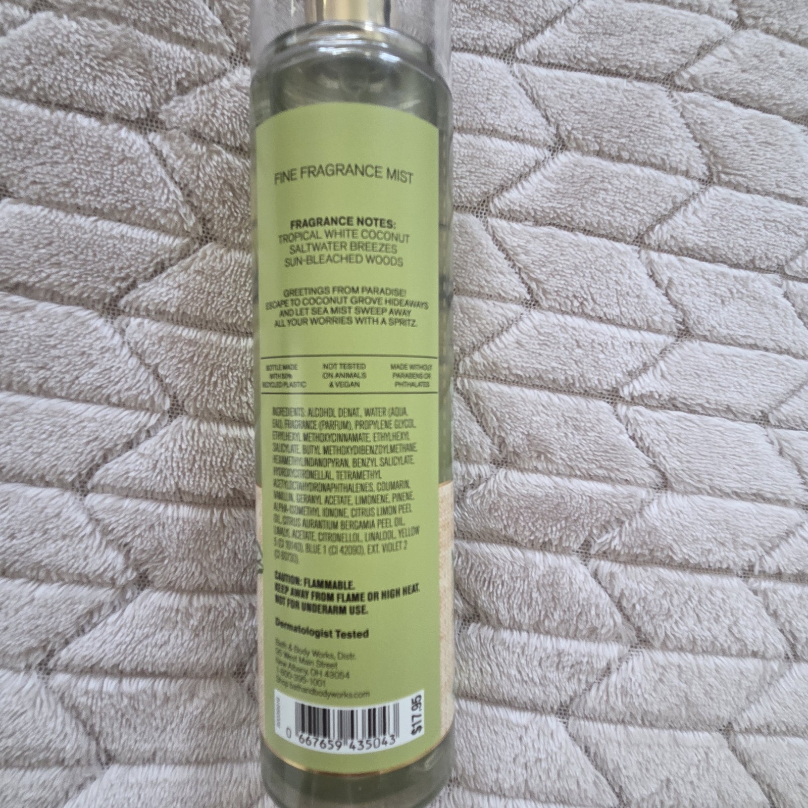 Bath & Body Works Waikiki Beach Coconut Body Mist 8 fl oz Vegan