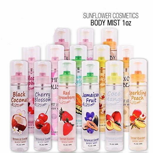 Sunflower Cosmetics Body Mist Spray 1fl.oz (Assorted)