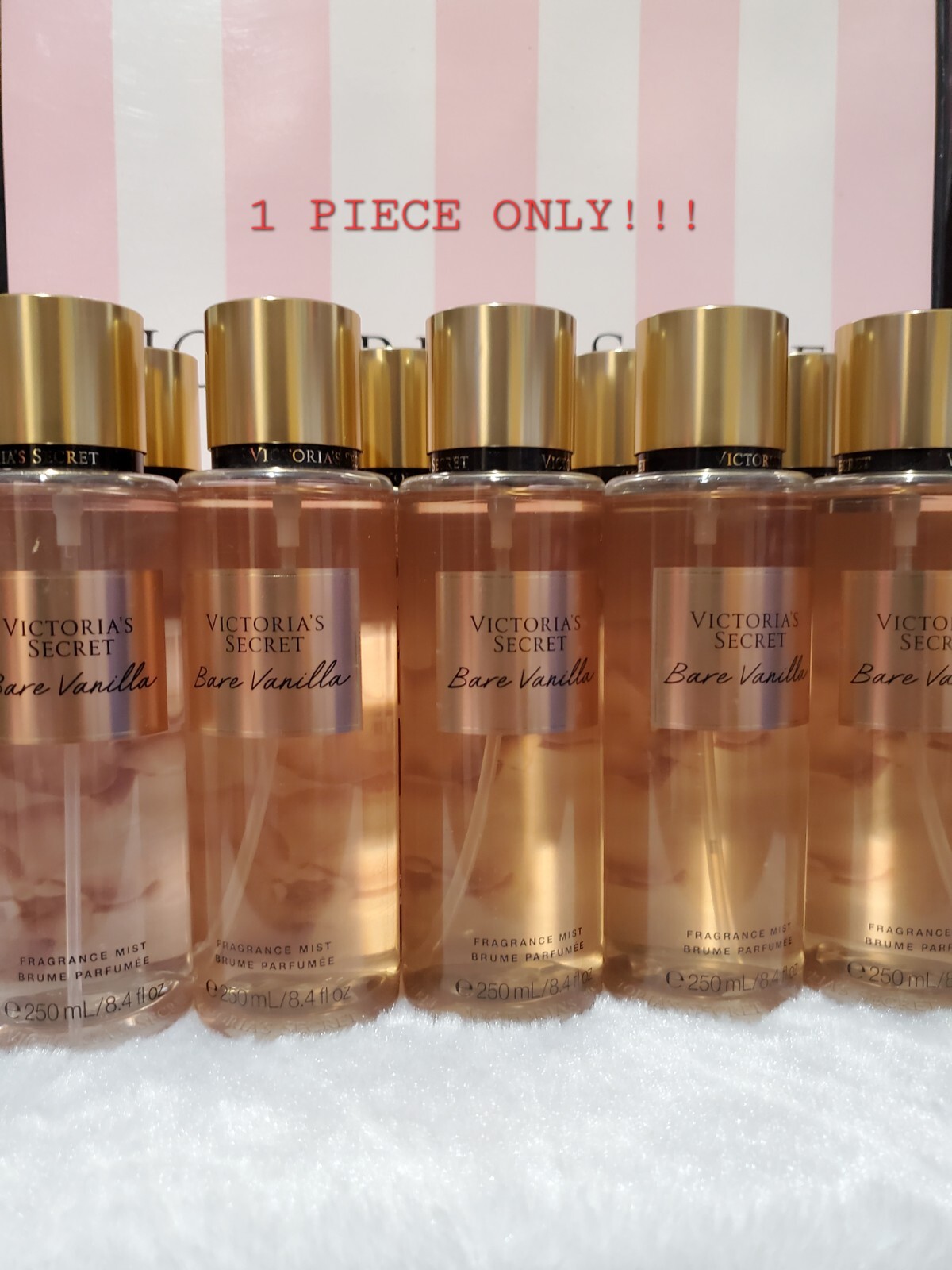 1 BOTTLE Victoria’s Secret Bare vanilla Fine Fragrance Body Mist 8.4 Oz