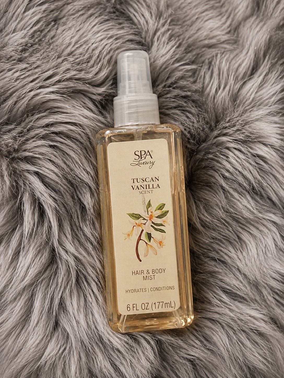 Spa Luxury Tuscan Vanilla Hair & Body Mist Spray 6 fl oz (177 mL) Hydrating