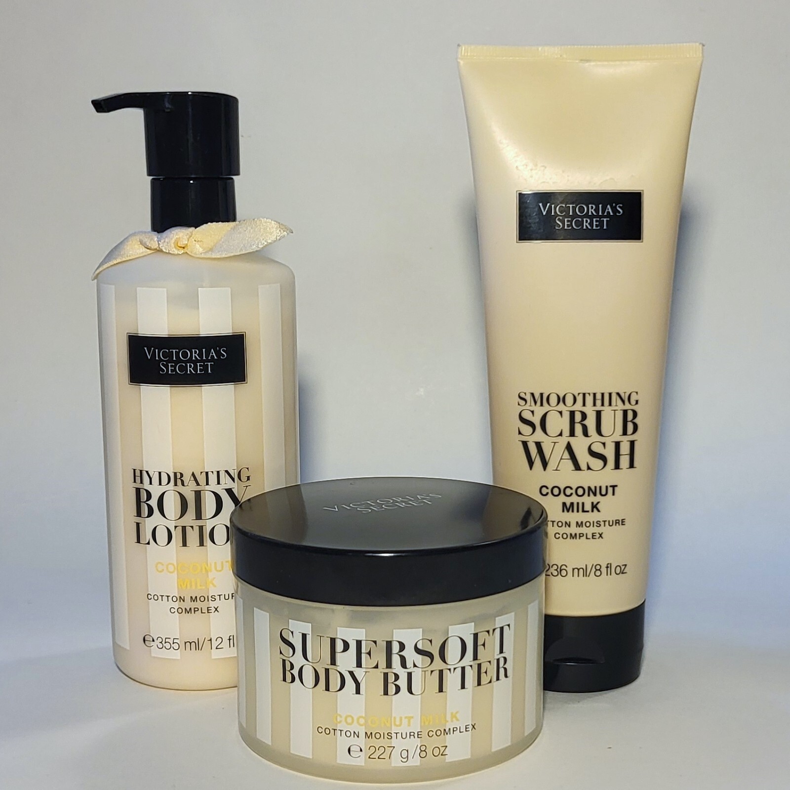 Victoria’s Secret Coconut Milk FULL SIZE Body Mist Body Shower Gel & Body Butter