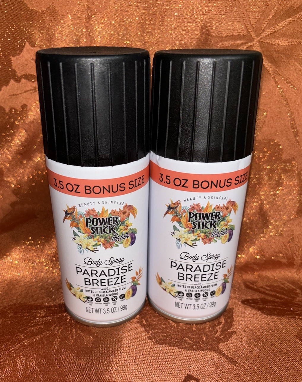 Power Stick Set Of 2 Paradise Breeze Body Spray 3.5 Oz